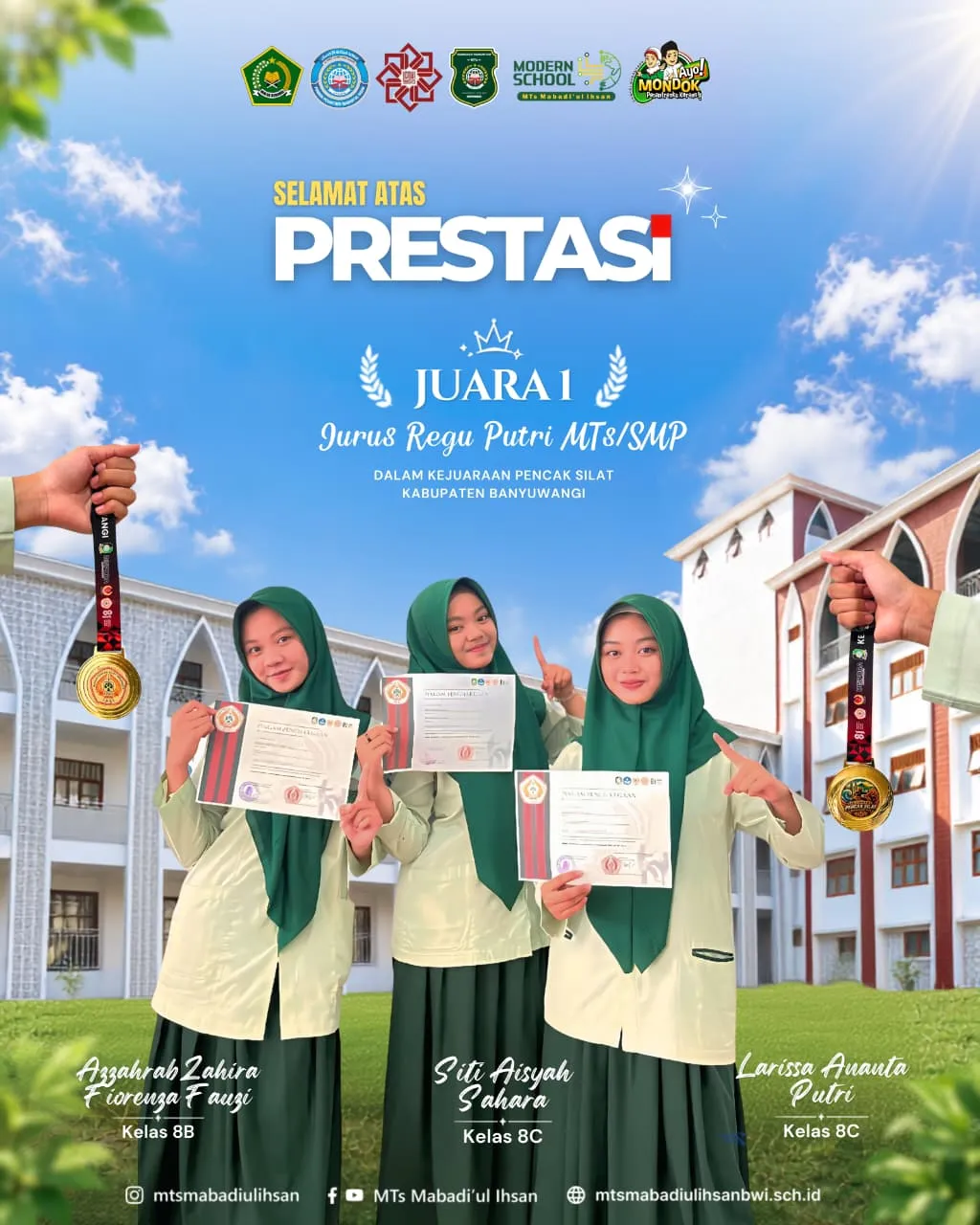 Juara 1 Pencak Silat Jurus Regu Putri